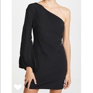 NWT Staud Paula One Shoulder black dress